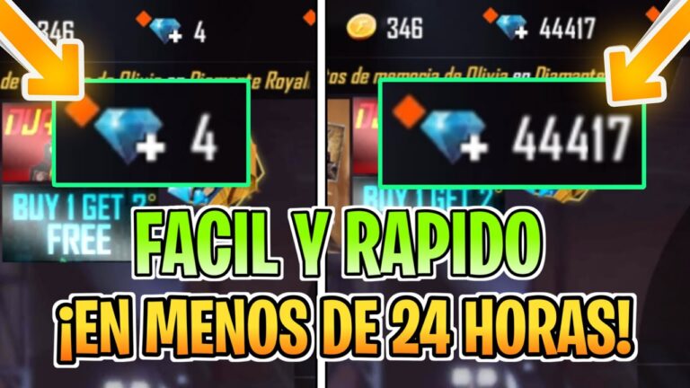 Como conseguir 1000 diamantes en Free Fire gratis