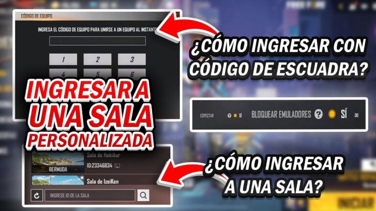 Como entrar a mi sala de Free Fire